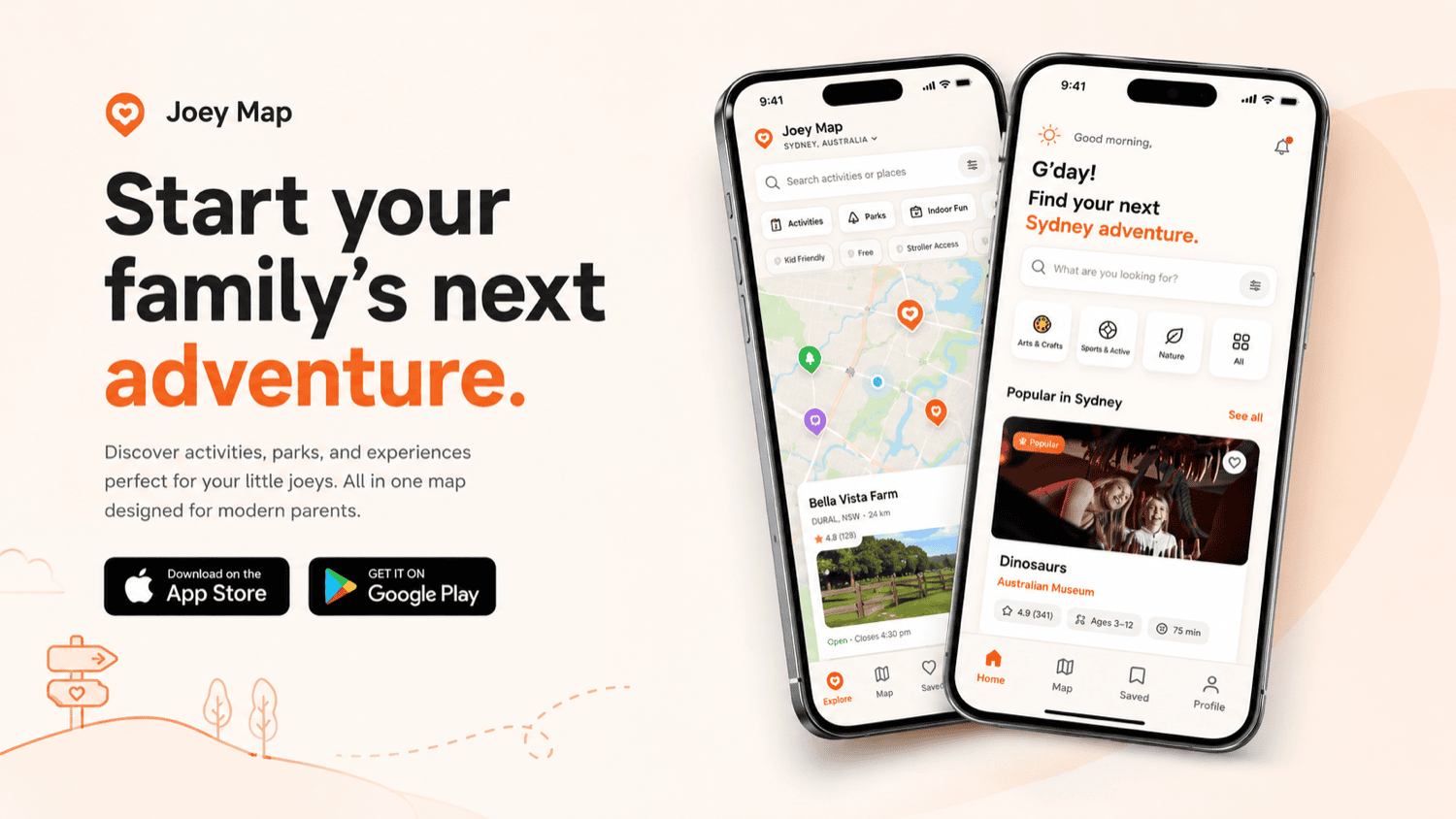 JoeyMap family activity discovery app