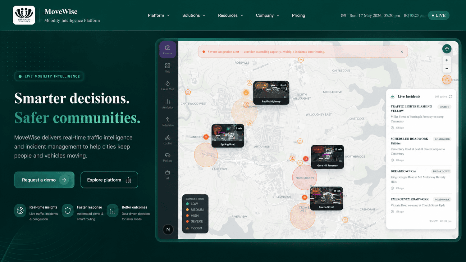 Movewise traffic platform for Willoughby City Council